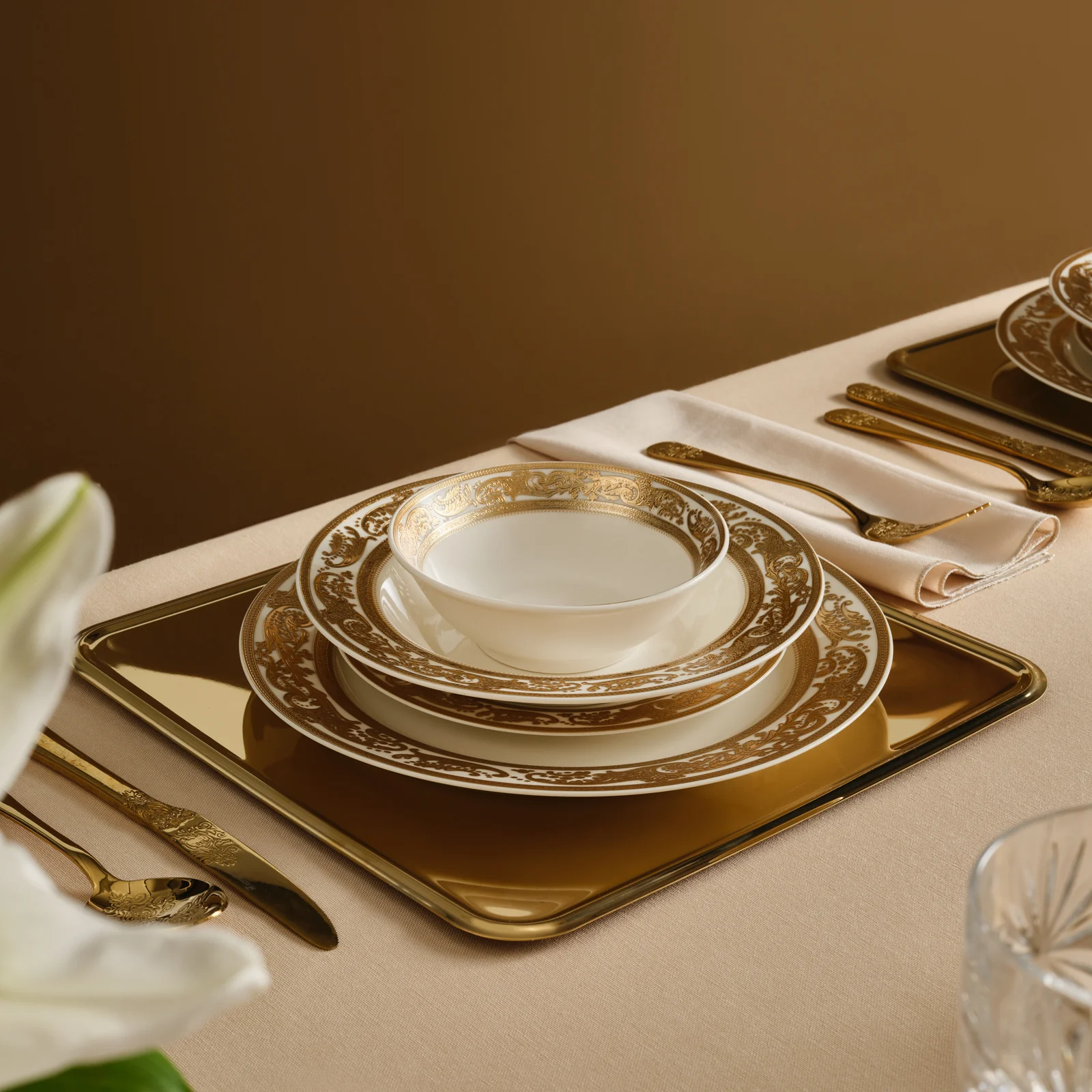 Karaca Elegance Bone Isola 24-Delig Serviesset Voor 6 Personen, Multicolor - Image 4