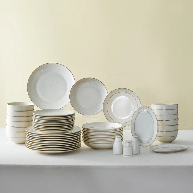 Karaca Elegance Bone Mandarin 53-delig tafelservice voor 12 personen Goud