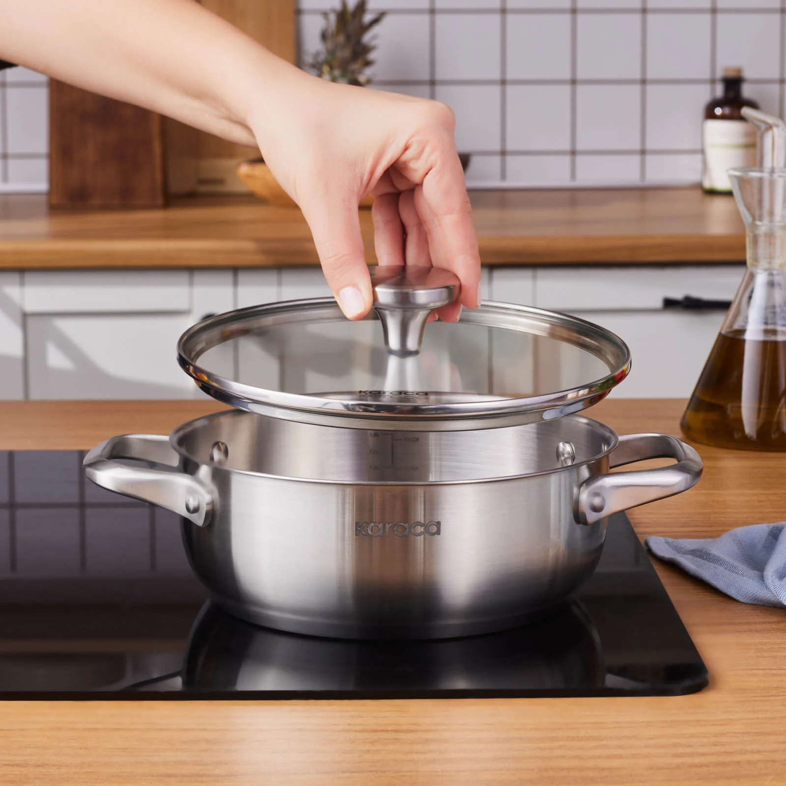 Karaca Elite, Stalen Pot, 20cm - Image 3