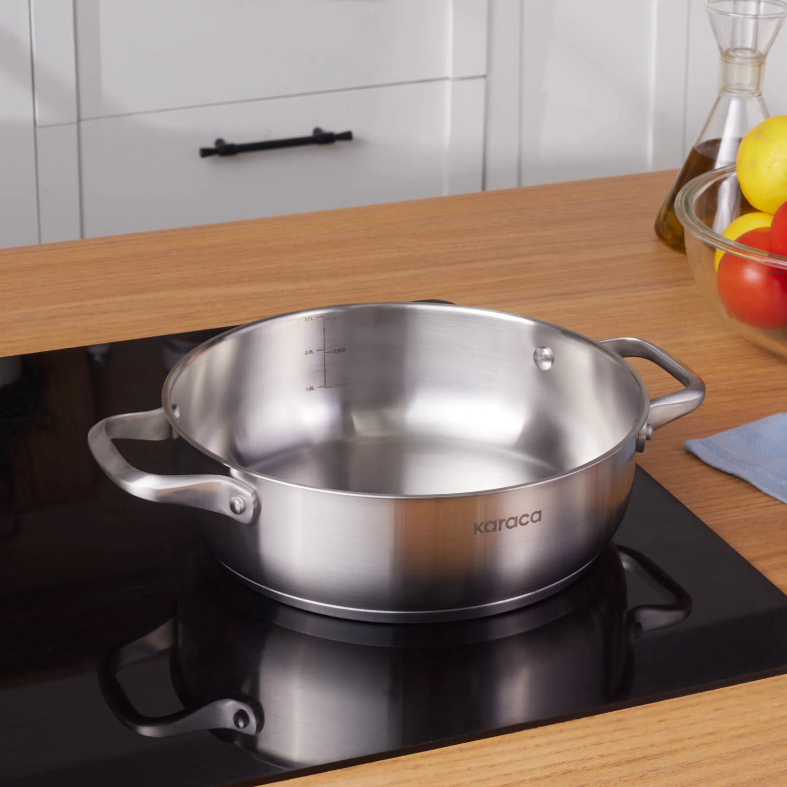 Karaca Elite, Stalen Pot, 24cm, 3L - Image 2