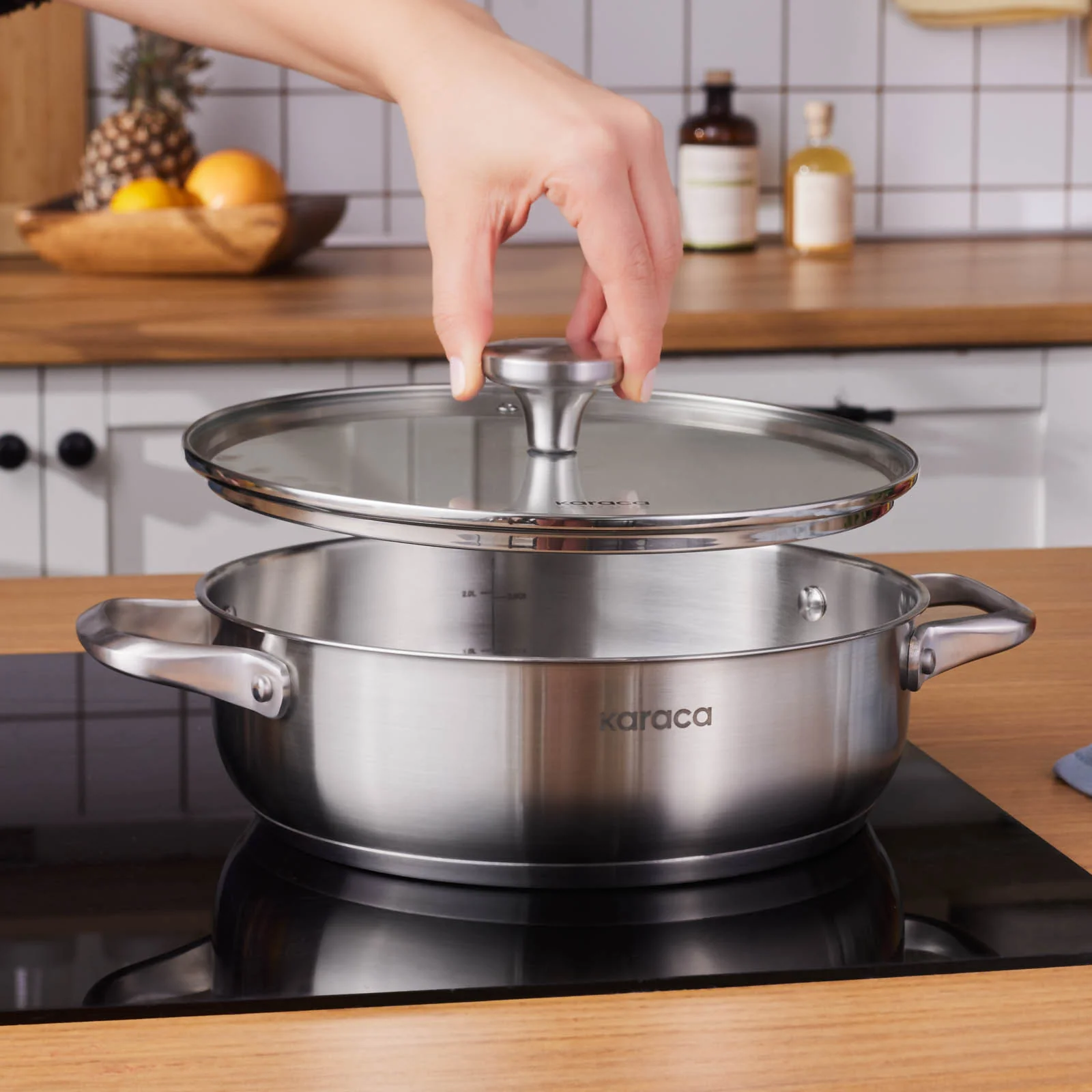 Karaca Elite, Stalen Pot, 24cm, 3L - Image 7