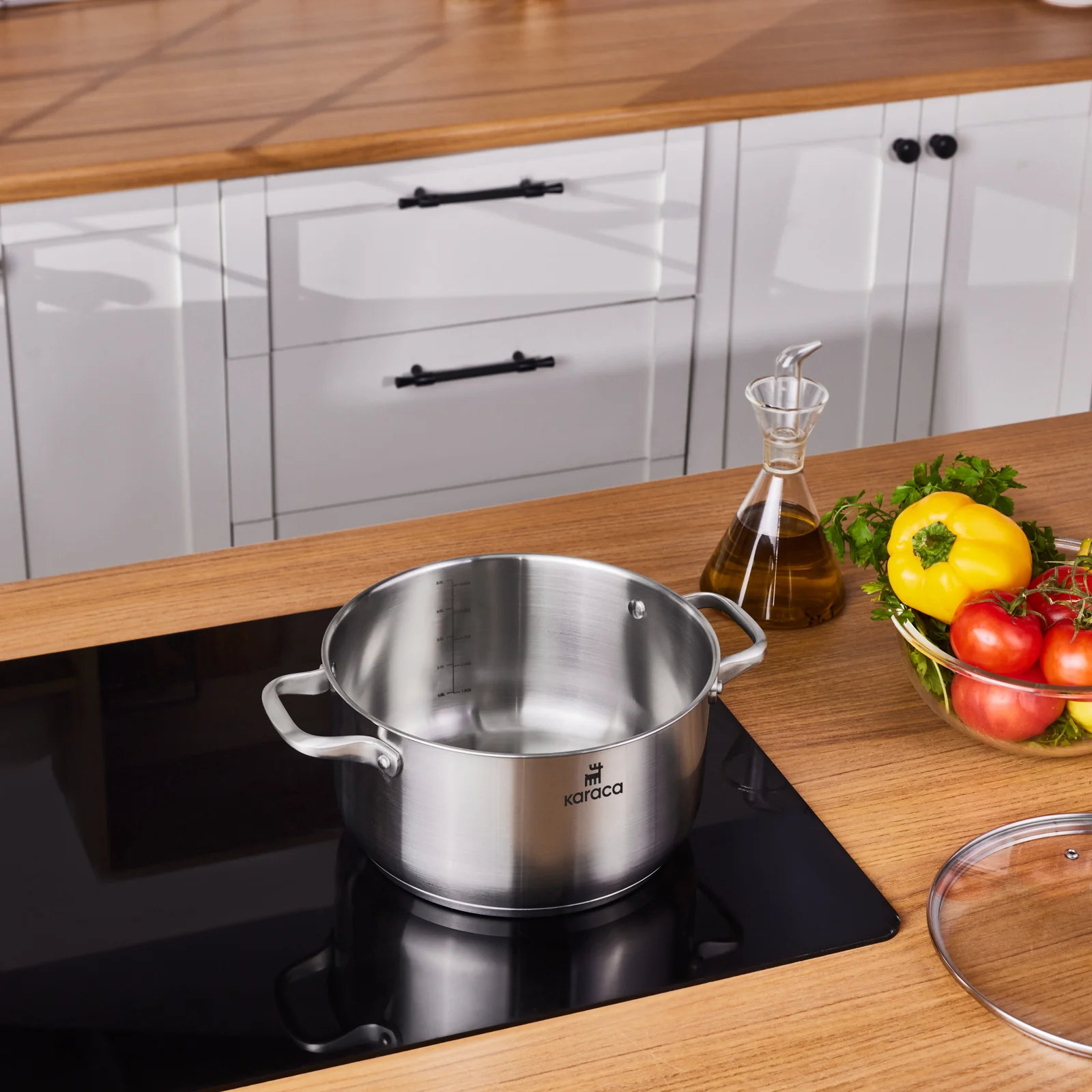 Karaca Elite, Stalen Pot, 24cm, 5.5L - Image 3