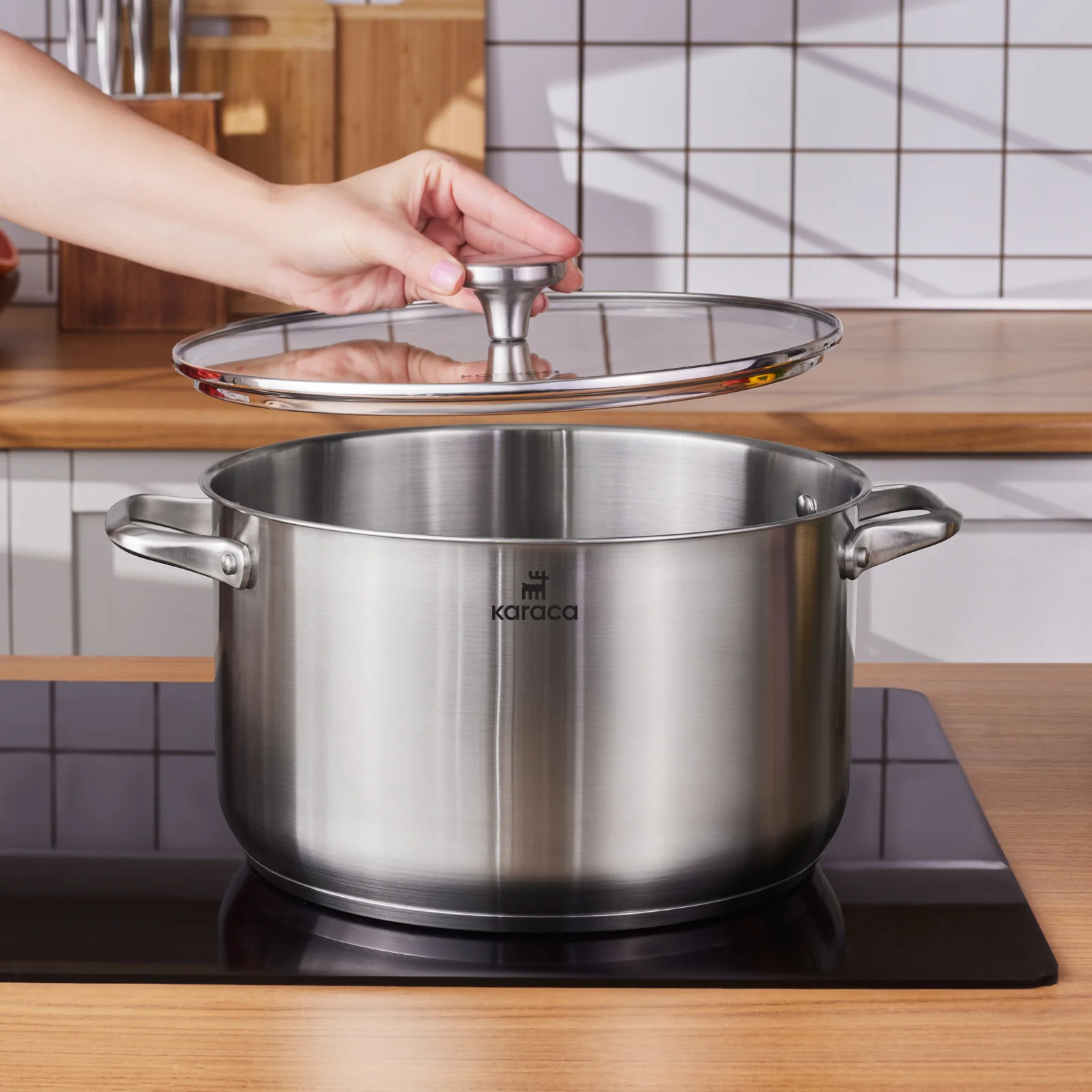 Karaca Elite, Stalen Pot, 28cm - Image 3