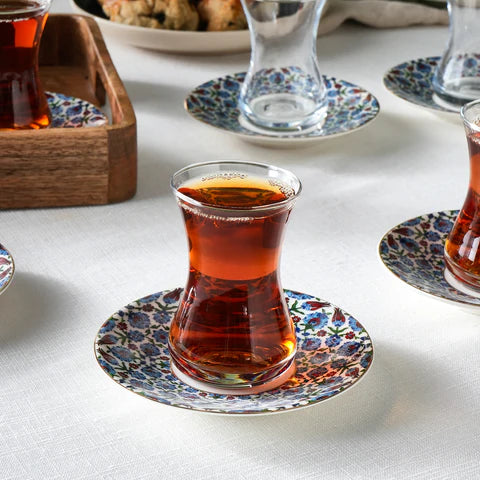 Karaca Emirgan 12-delige Turkse Theeset van Bone China voor 6 Personen, 130 ml, Meerkleurig - Image 4