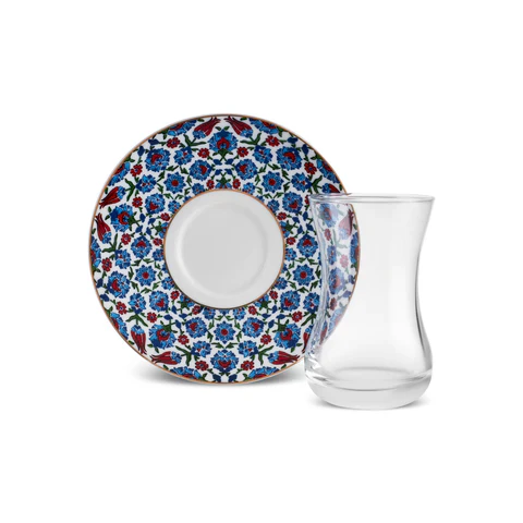 Karaca Emirgan 12-delige Turkse Theeset van Bone China voor 6 Personen, 130 ml, Meerkleurig - Image 7