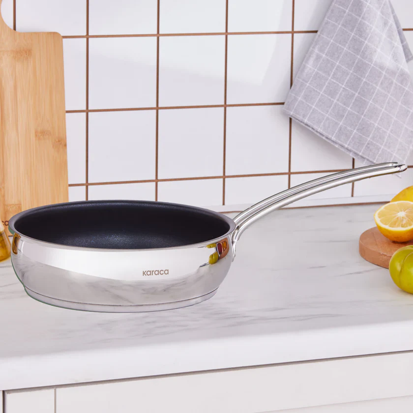 Karaca Emirgan Stalen Pan, 24 cm, Zilver - Image 5