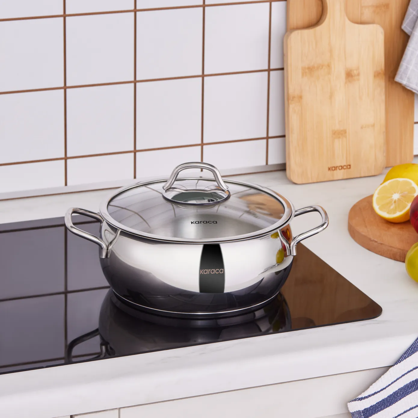 Karaca Emirgan Stalen Pot, 22 cm - Image 2