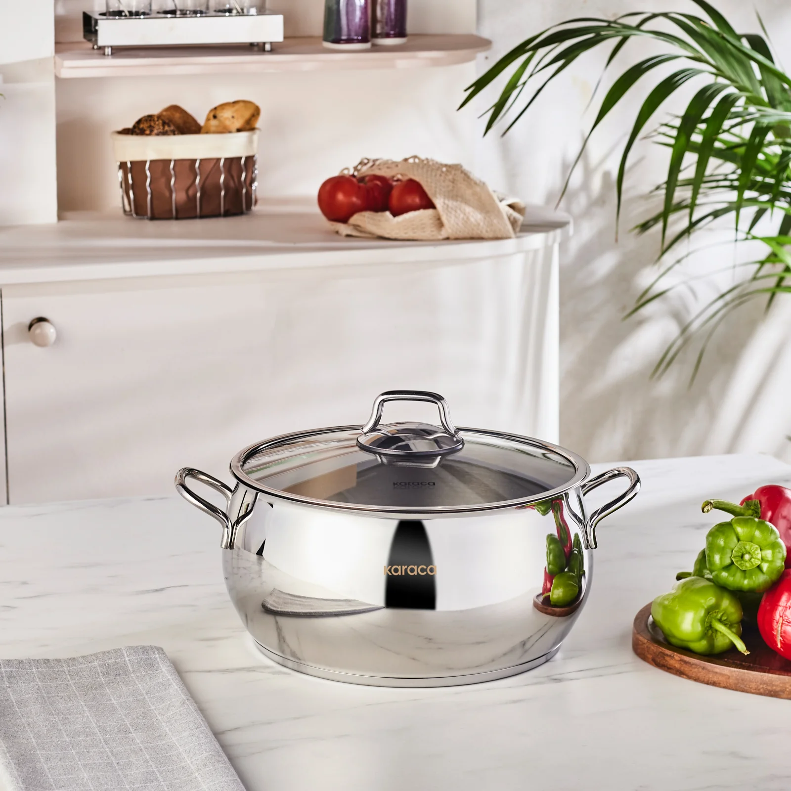 Karaca Emirgan Stalen Pot, 26 cm
