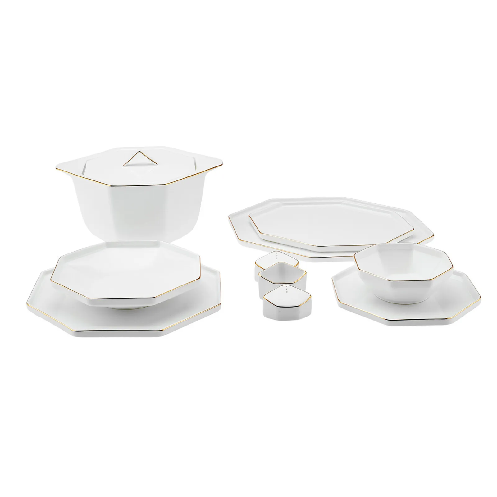Karaca Fine Pearl Extra 62-delige achthoekige dinerset voor 12 personen - Image 11