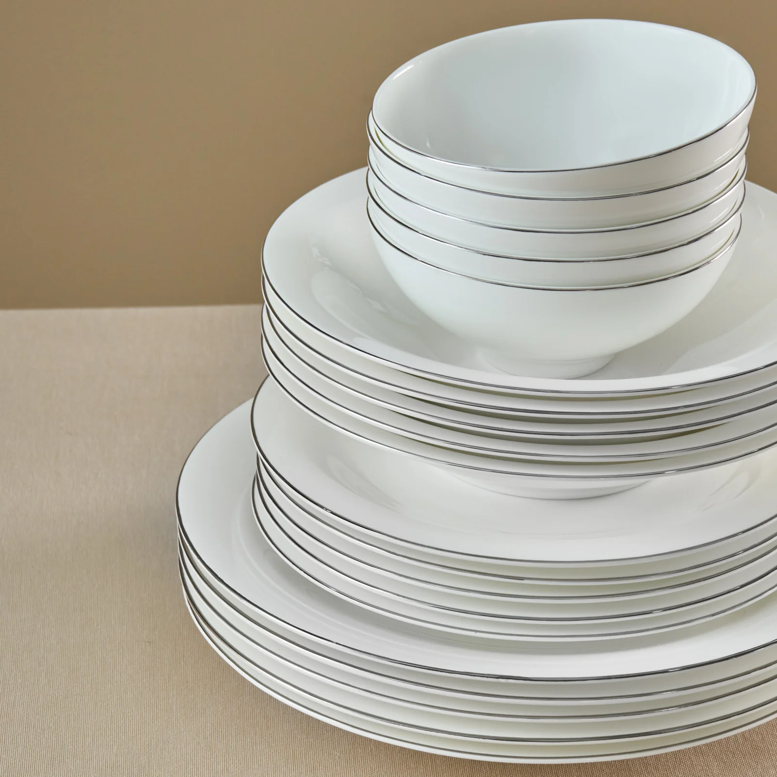 Karaca Fine Pearl Extra Argento Platin 55-Delig Dinerservies Voor 12 Personen - Image 11