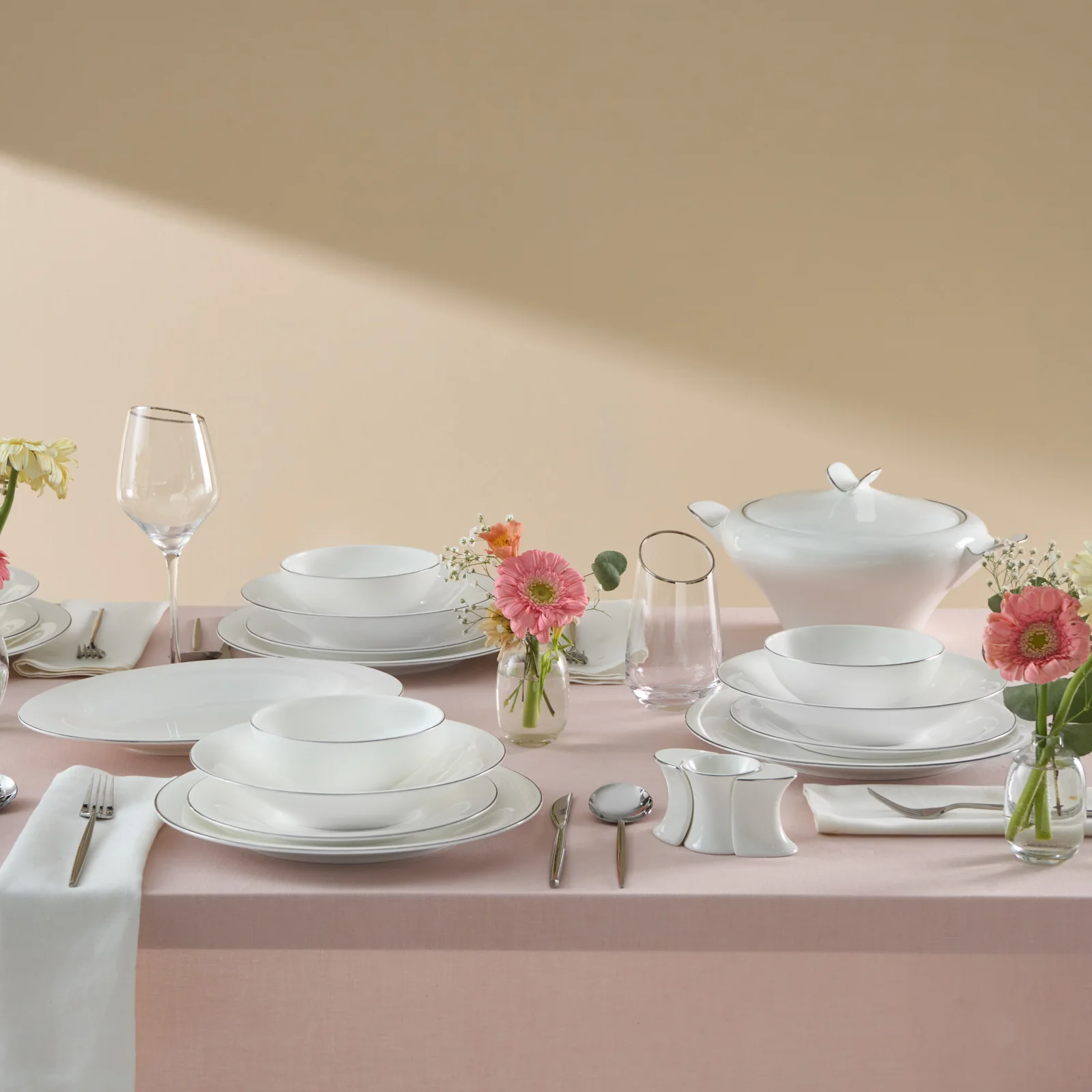 Karaca Fine Pearl Extra Argento Platin 55-Delig Dinerservies Voor 12 Personen - Image 2