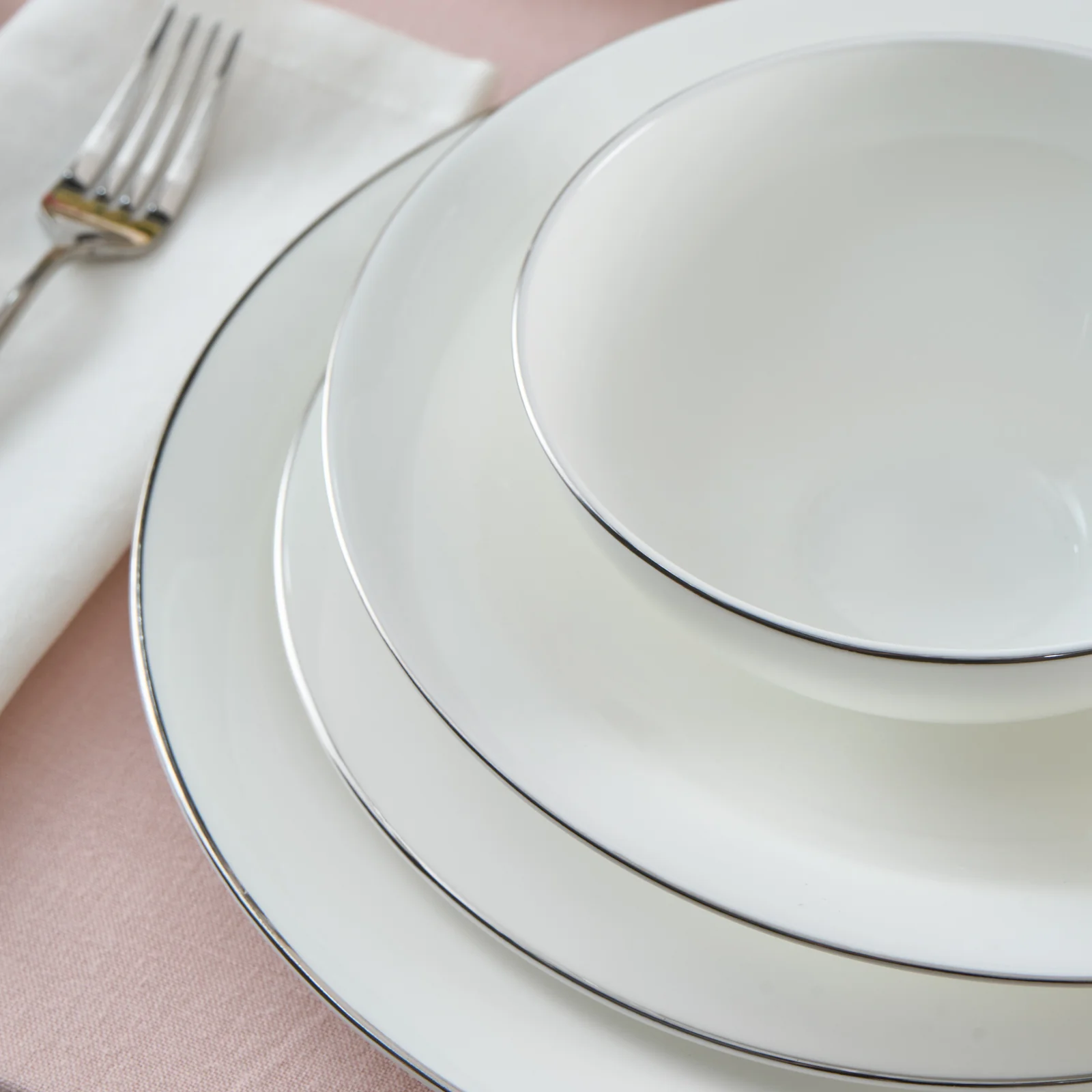Karaca Fine Pearl Extra Argento Platin 55-Delig Dinerservies Voor 12 Personen - Image 7
