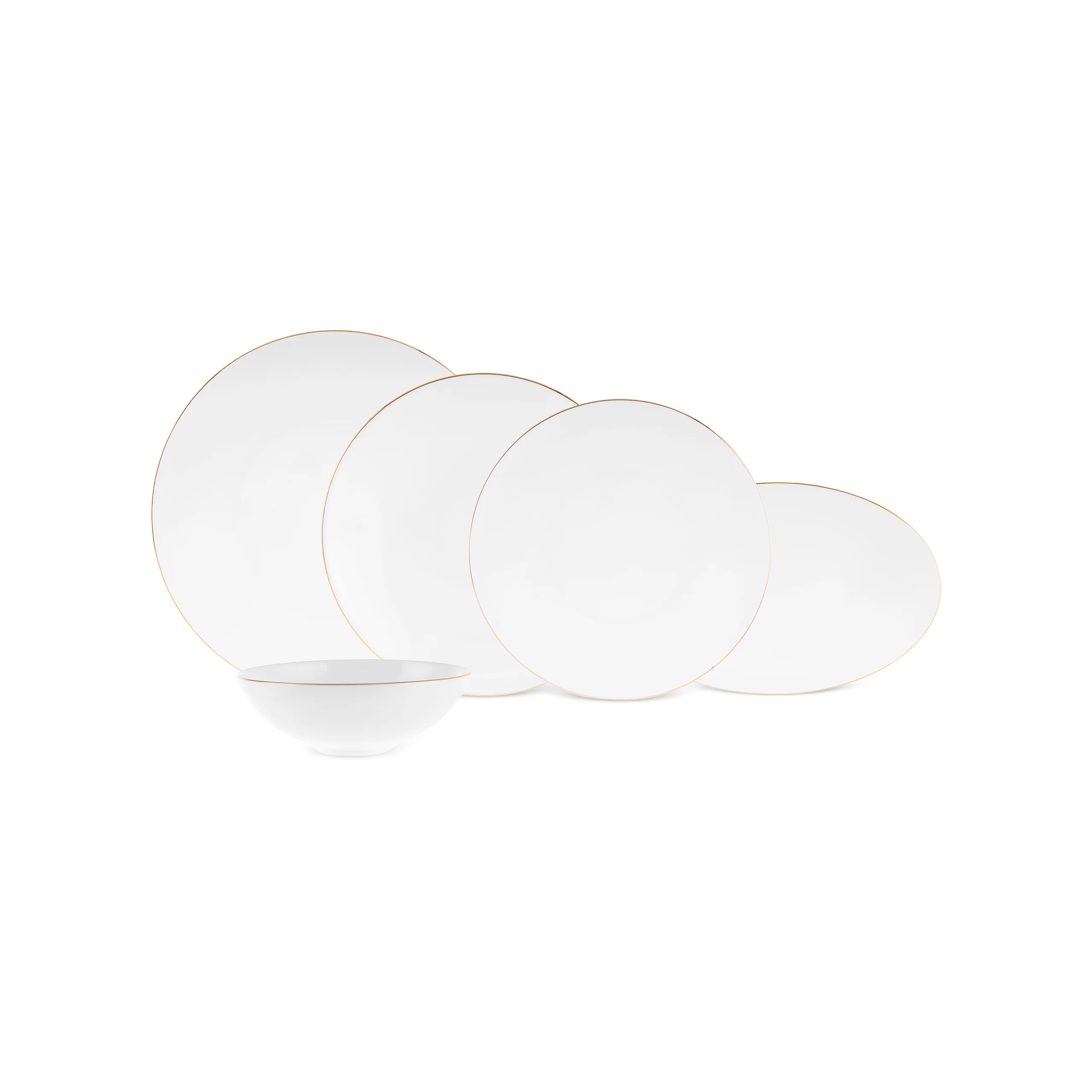Karaca Fine Pearl Extra Chanak 55-delige Serviesset voor 12 personen Goud