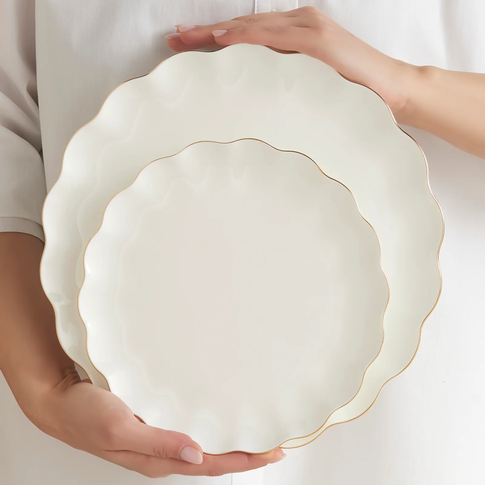 Karaca Fine Pearl Extra Shell 55-delige 12-persoons servies set Goud - Image 4