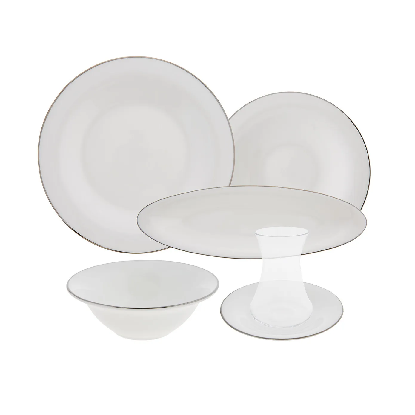 Karaca Fine Pearl New Fame Ontbijtset voor 6 Personen, 26 Delig – Platina - Image 3