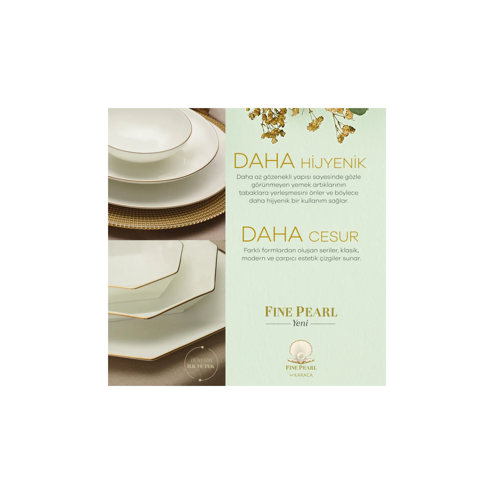Karaca Fine Pearl Quartz Gold 62-delig tafelservies voor 12 personen - Image 13