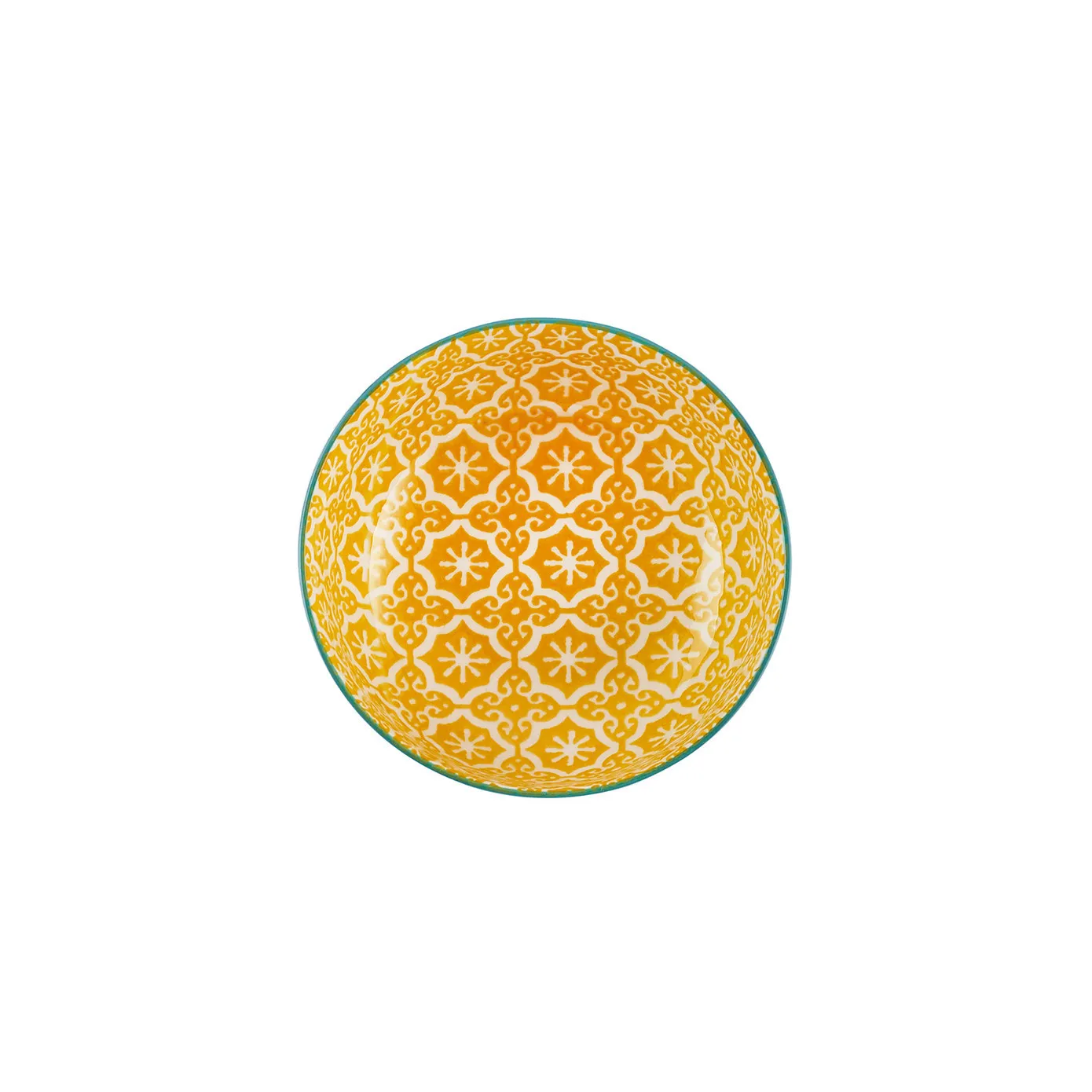 Karaca Floral Snacks Schaaltje, Geel, Rond, 10 cm - Image 4