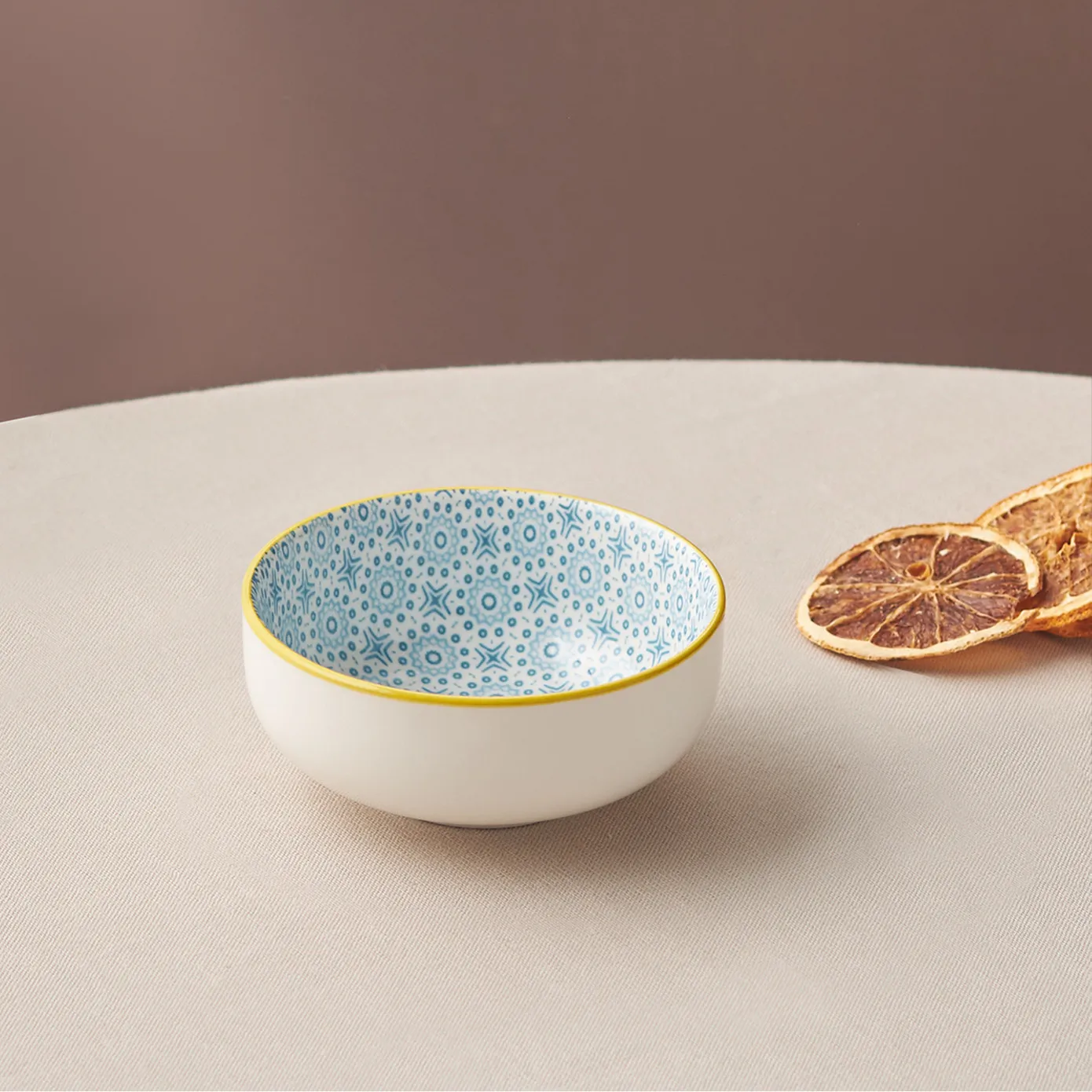 Karaca Floral Snackschaaltje, Blauw, Rond, 10 cm - Image 2