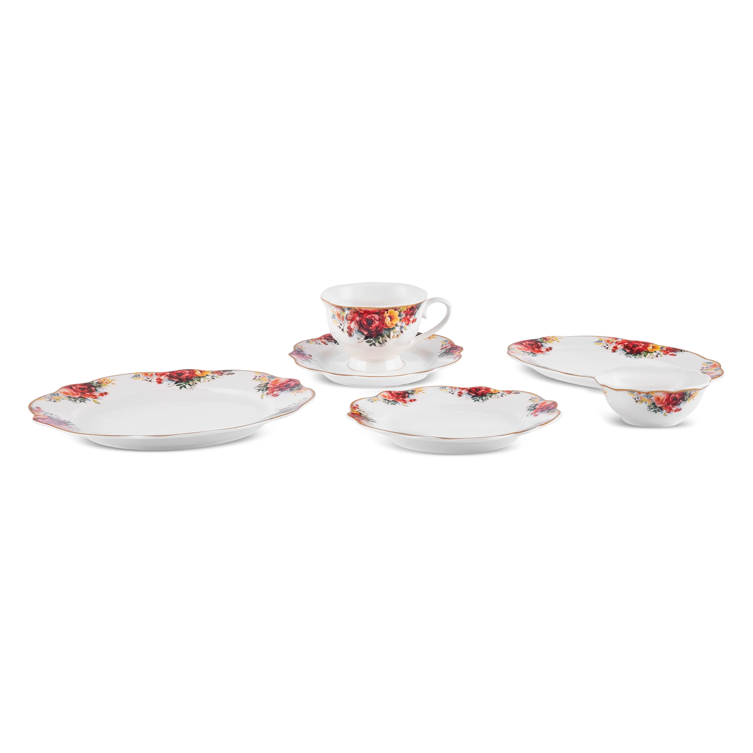 Karaca Forever Bone Amarose 26-delig Ontbijtset - Image 17