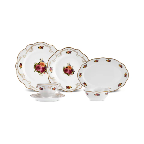 Karaca Forever Bone Antique Gold 26-Delig Ontbijtset - Image 6