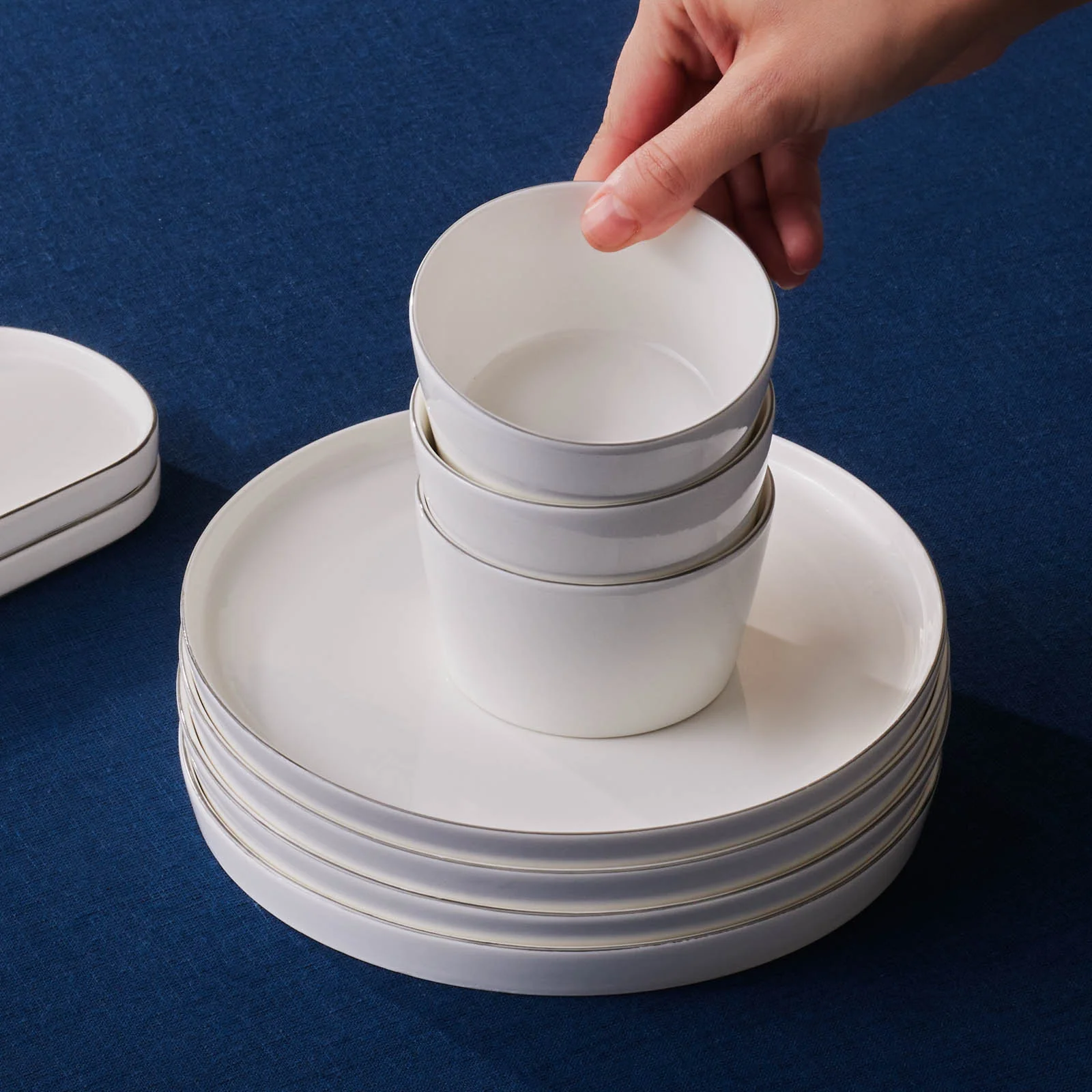 Karaca Forever Bone Bomo 22-delige Ontbijtset voor 6 Personen – Platina - Image 8