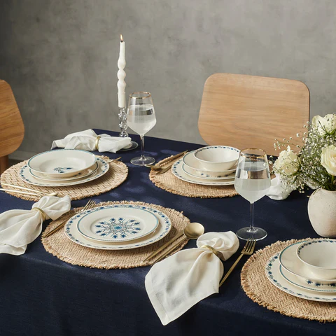Karaca Forever Bone China Iznik 24-delig serviesset voor 6 personen, Meerkleurig - Image 3