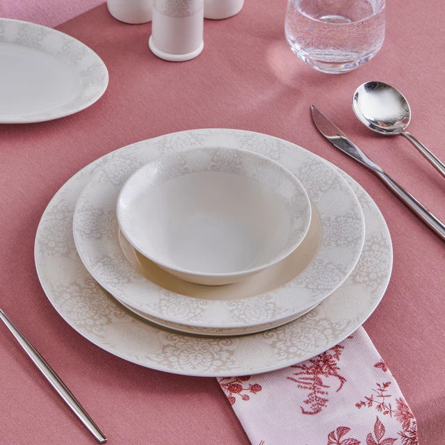 Karaca Forever Bone China New Olio 53-delige Dinnerset voor 12 Personen, Wit - Image 5