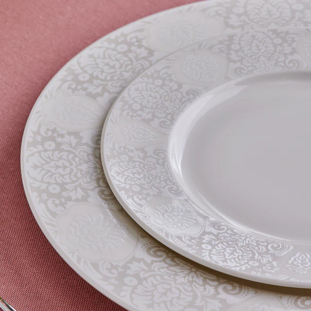 Karaca Forever Bone China New Olio 53-delige Dinnerset voor 12 Personen, Wit - Image 8