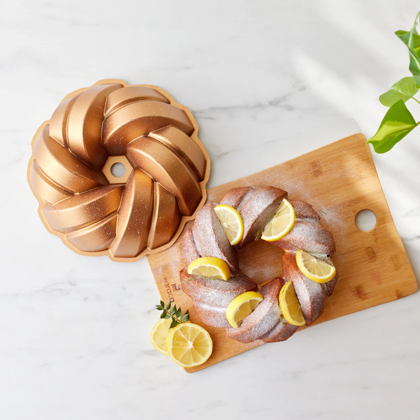 Karaca Gietaluminium Cakevorm Gevlochten Goud 26 cm - Image 3