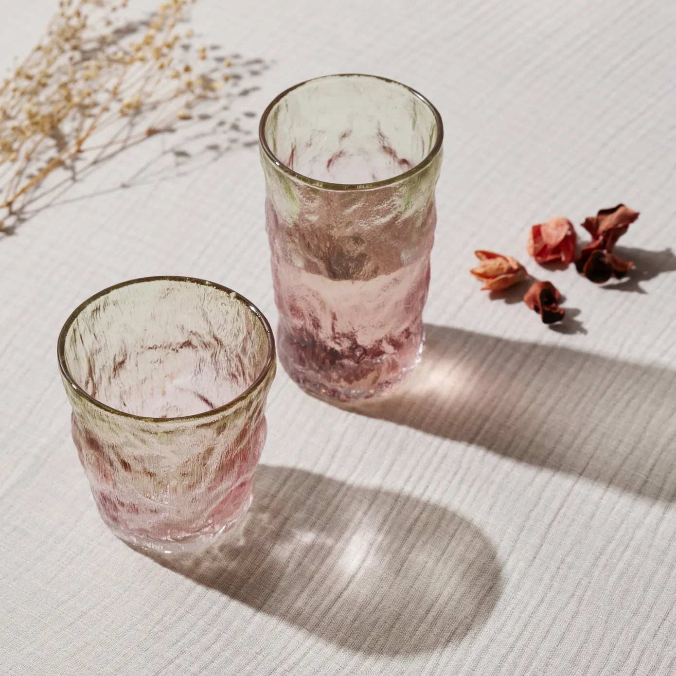 Karaca Glacier Waterglas, Rood Groen, 287 ml - Image 6