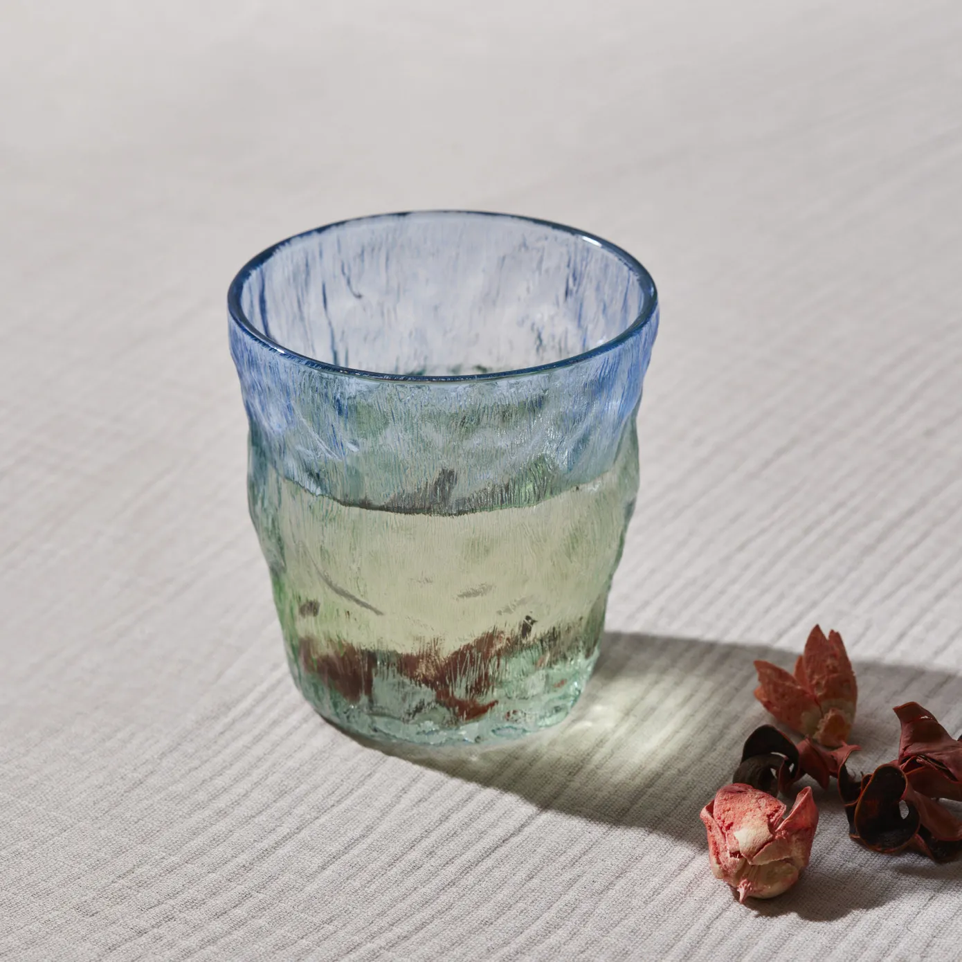 Karaca Gletsjer Waterglas, Blauw Groen, 287 ml - Image 2