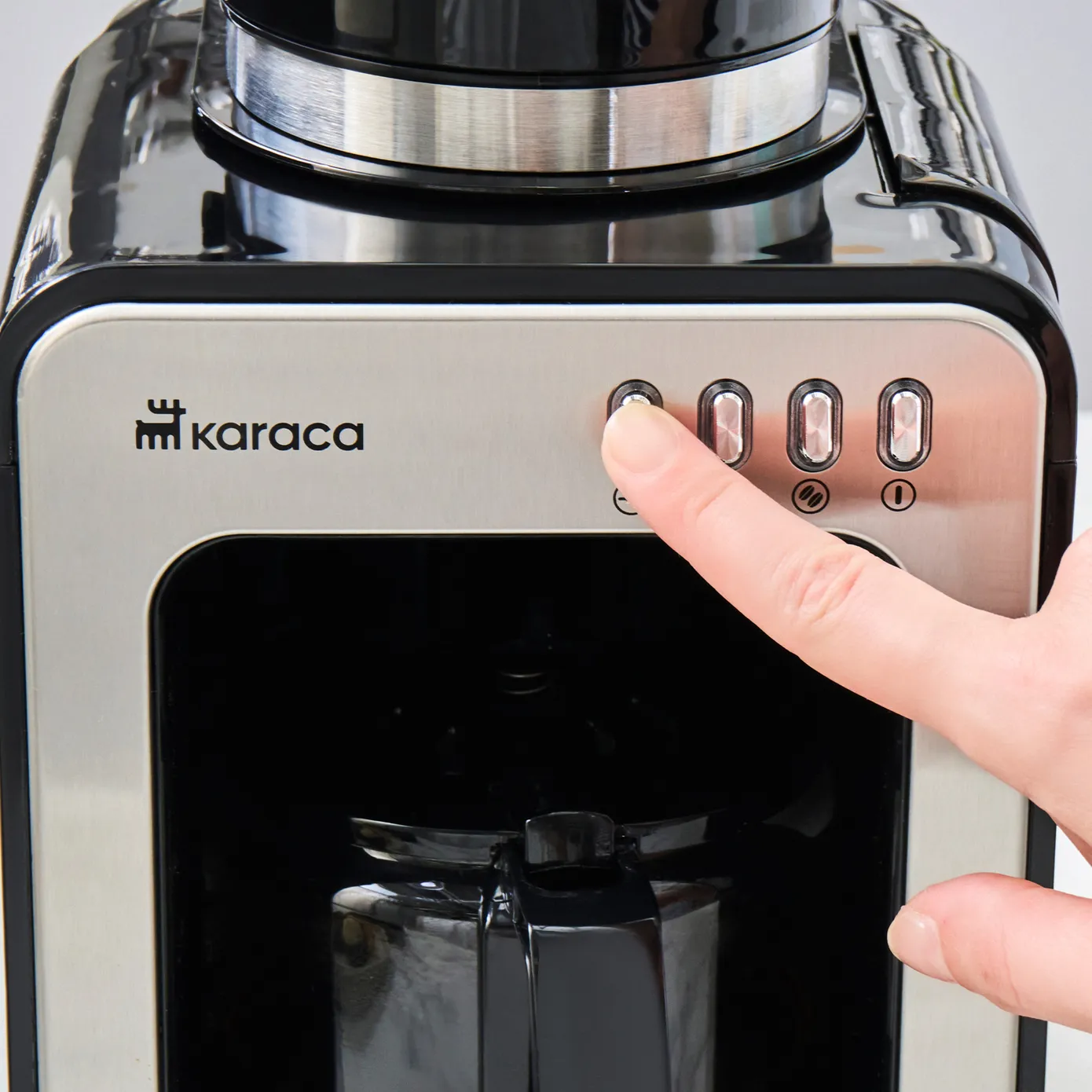 Karaca Grindmaestro Filterkoffiezetapparaat met Ingebouwde Molen, 0,5L, 600W, Inox - Image 4