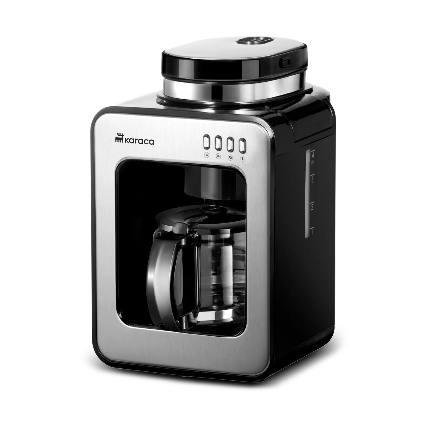 Karaca Grindmaestro Filterkoffiezetapparaat met Ingebouwde Molen, 0,5L, 600W, Inox - Image 6