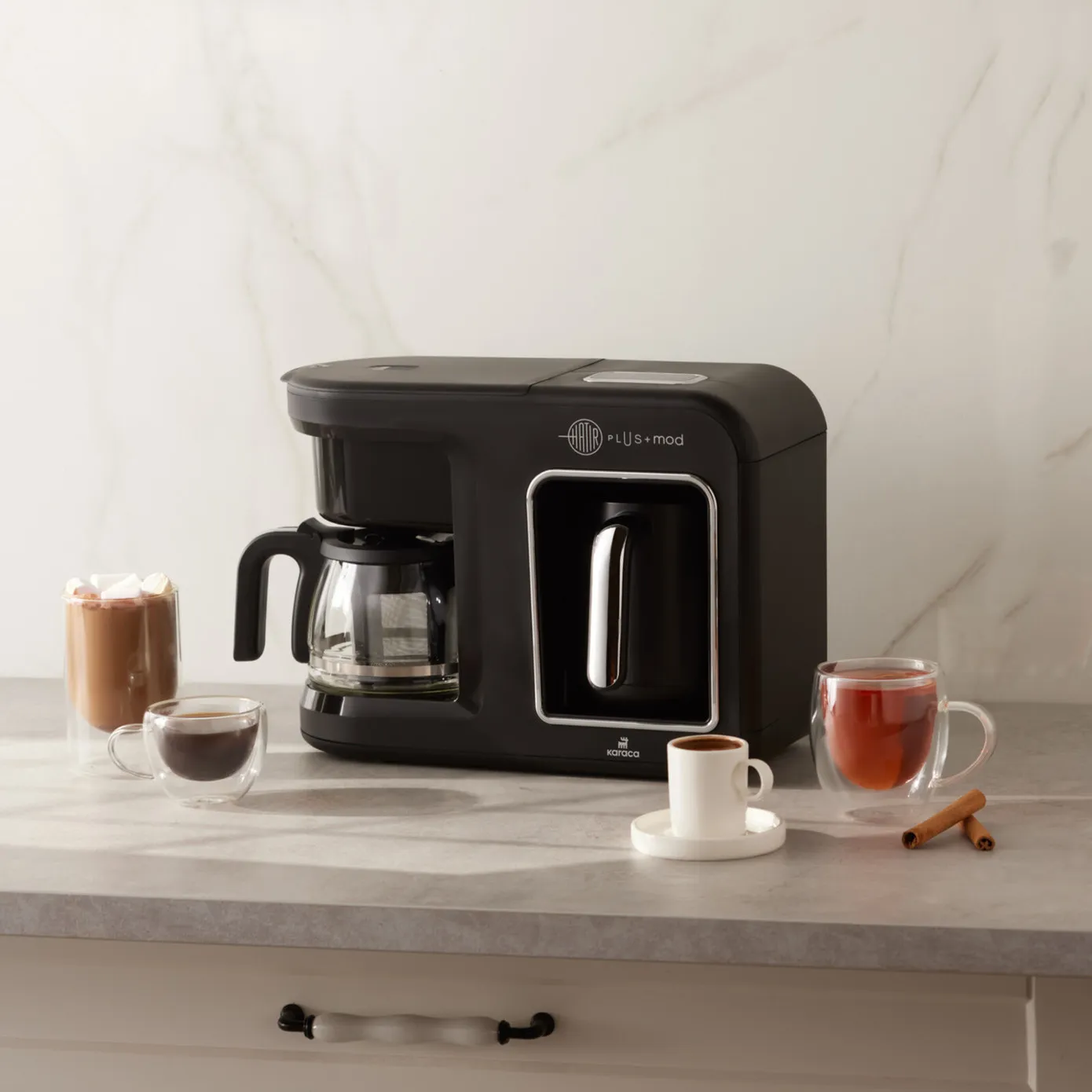 Karaca Hatır Plus Mod 5 in 1 Essential, koffiezetapparaat, zwart/chroom - Image 4