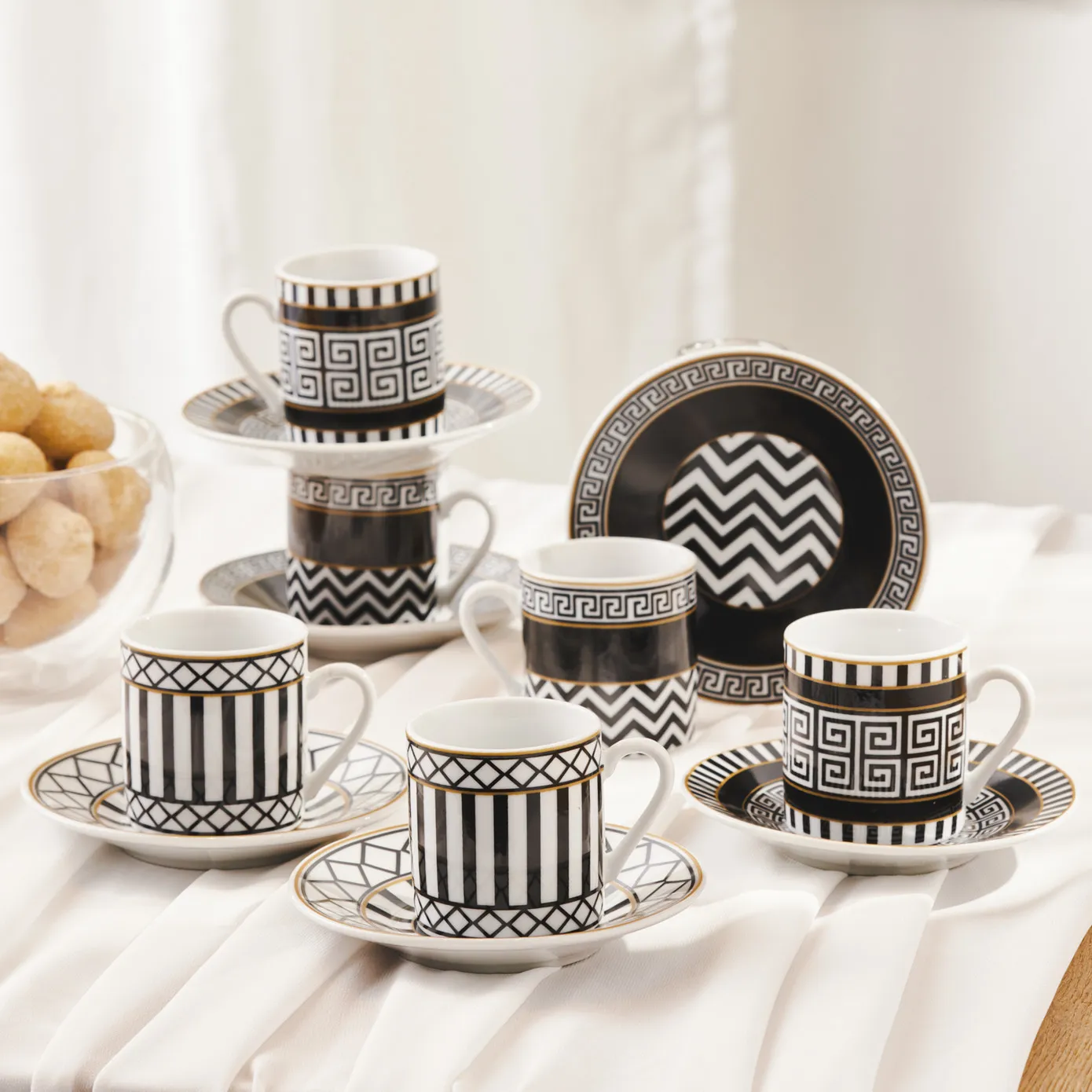 Karaca Helenistik Voor 6 personen Koffiekopje, 80 ml - Image 5