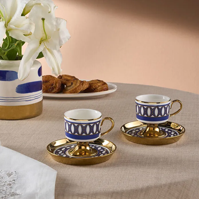 Karaca Hilal 2-Delig Koffiekopjesset Voor 2 Personen 85 Ml