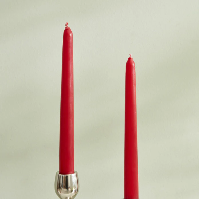 Karaca Home 2-delige Kaarsenstandaard Rood 24 cm