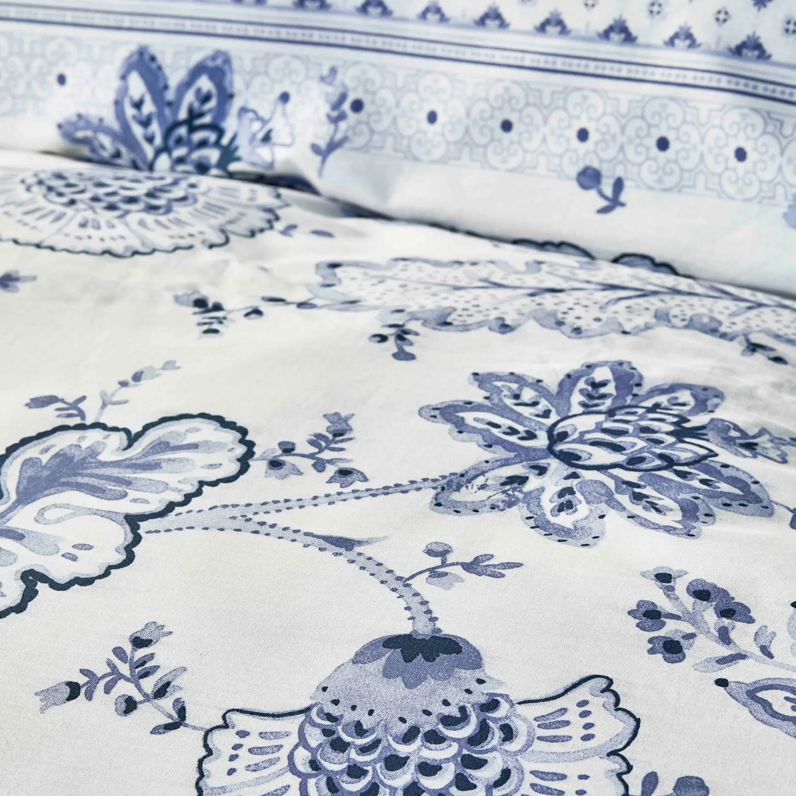 Karaca Home Amar - blauw - tweepersoons dekbedovertrekset van 100% katoen - Image 2