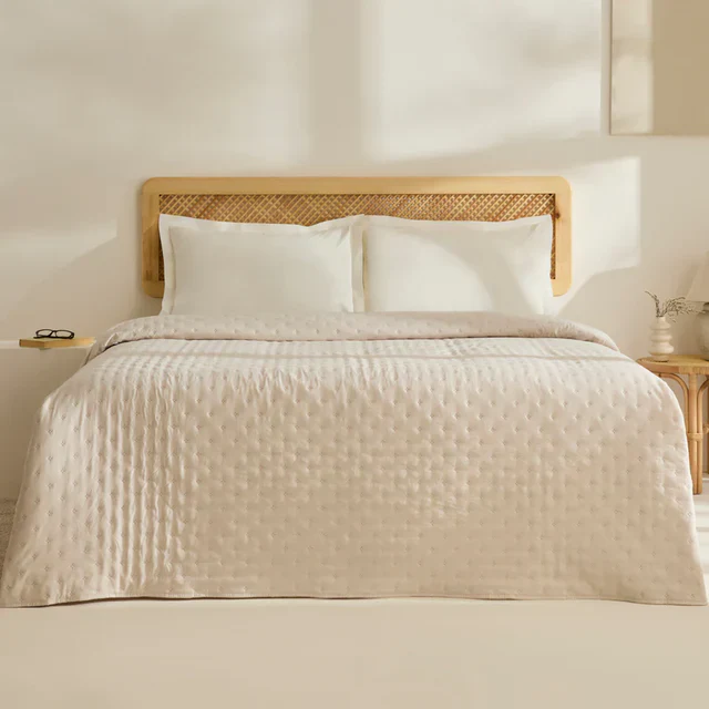 Karaca Home Breezy Sprei, Eenpersoons, Beige