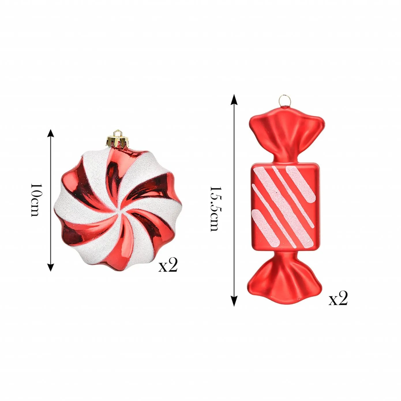 Karaca Home Christmas Candy Pleasure Boomversiering Set, 4-delig - Image 6