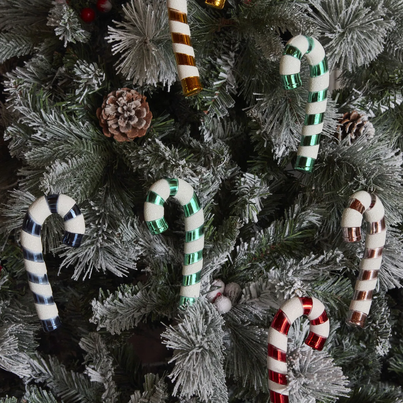 Karaca Home Christmas Ornamentenset met Snoepstokjes, 6-delig, 14 cm - Image 2
