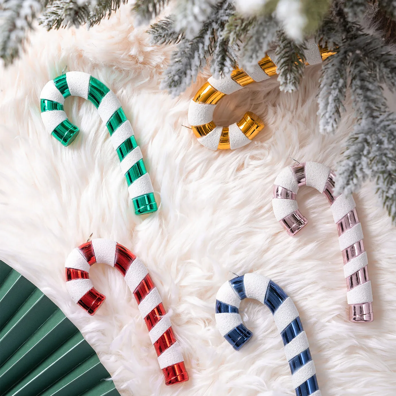 Karaca Home Christmas Ornamentenset met Snoepstokjes, 6-delig, 14 cm - Image 3