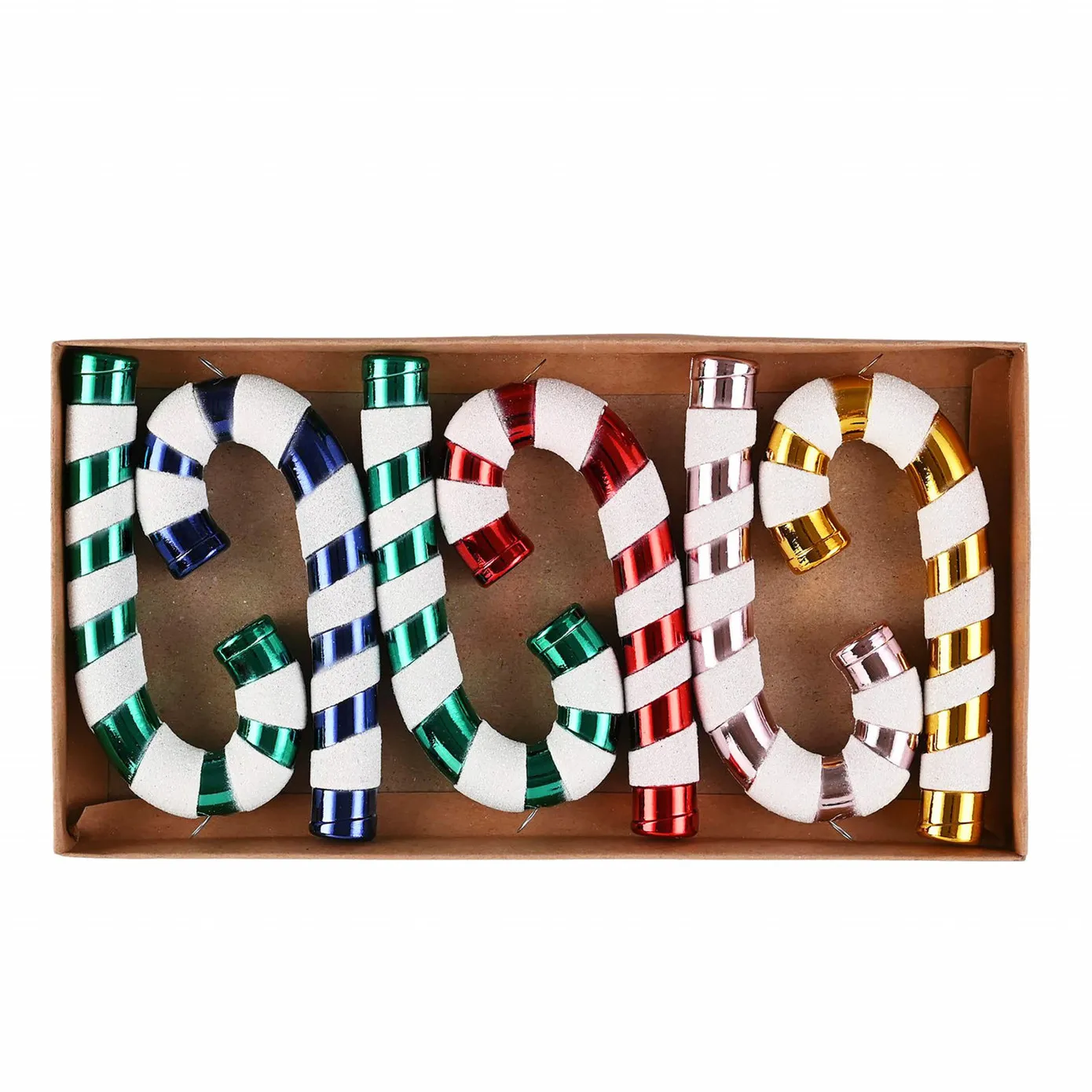 Karaca Home Christmas Ornamentenset met Snoepstokjes, 6-delig, 14 cm - Image 4