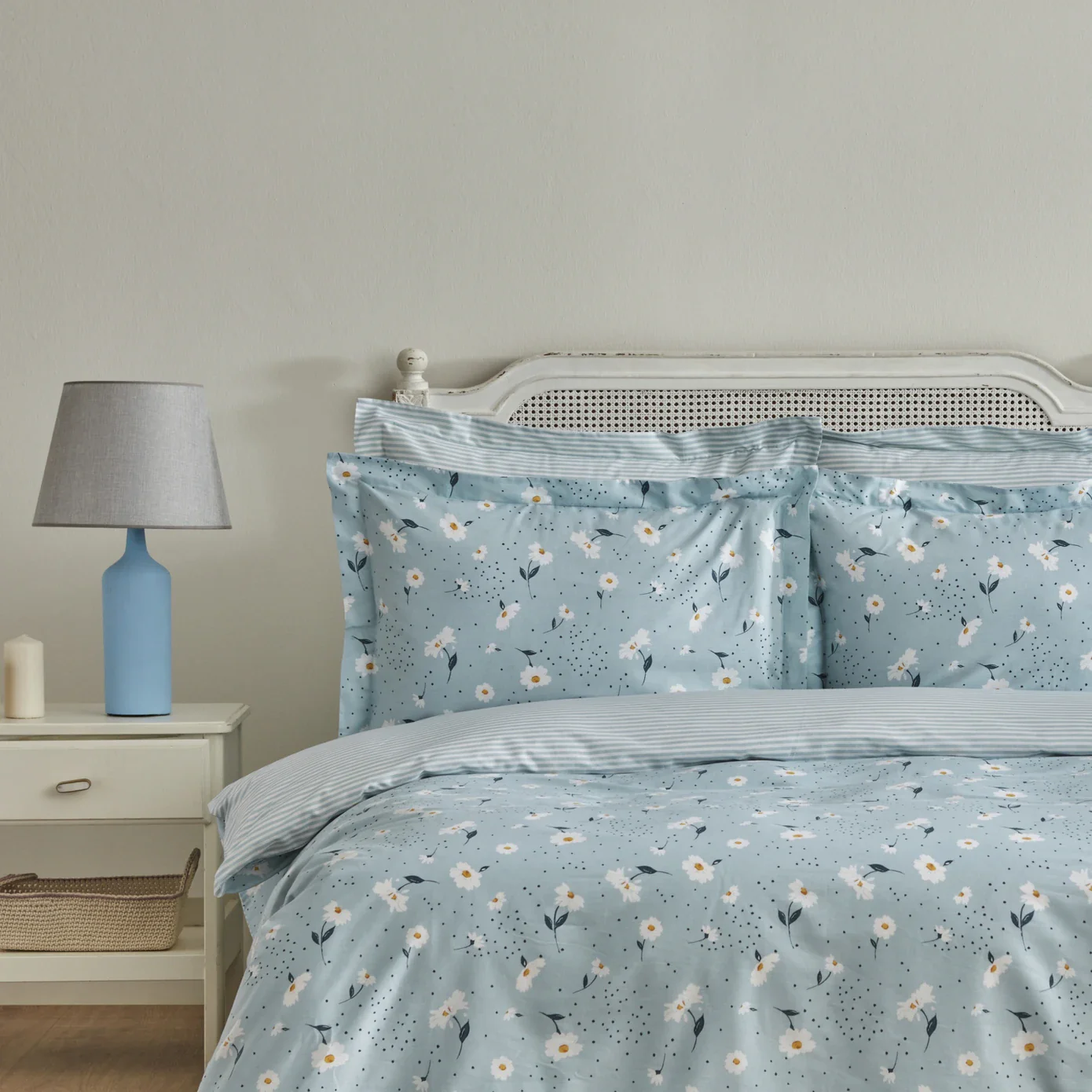 Karaca Home Daisy 100% katoenen tweepersoons dekbedovertrekset mint - Image 2