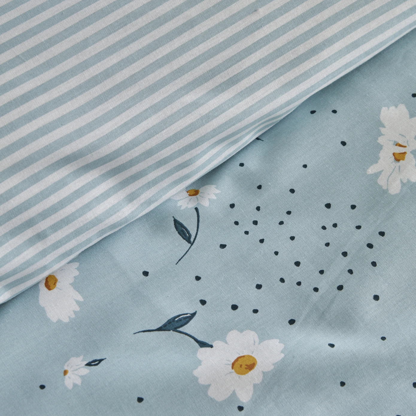 Karaca Home Daisy 100% katoenen tweepersoons dekbedovertrekset mint - Image 5