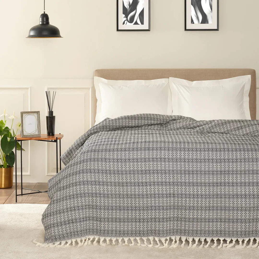 Karaca Home Destina Multifunctionele Dekbedovertrek voor Twee Personen in Zwart - Image 4
