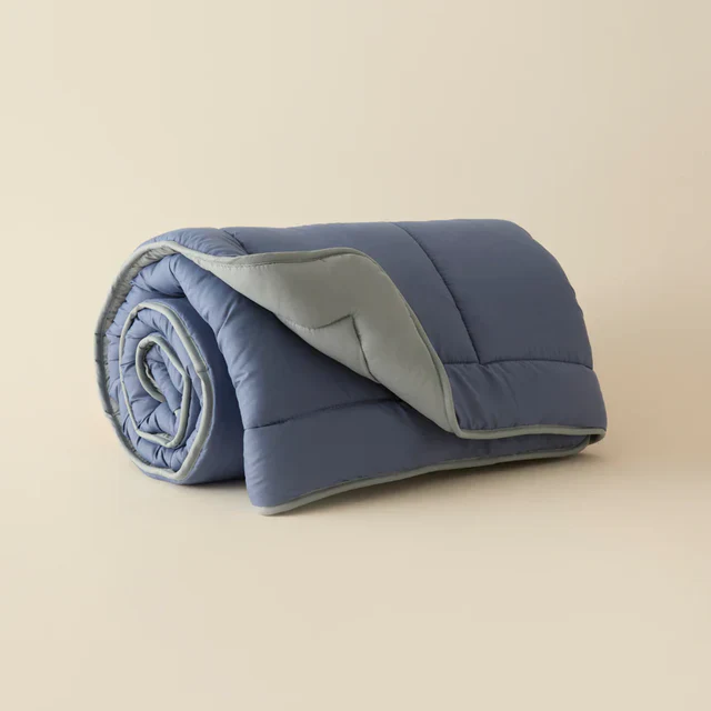 Karaca Home Double Face Dekbedovertrek, 200x200 cm, Blauw-Mint - Image 2