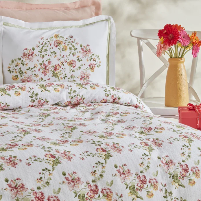 Karaca Home Emilie 100% Katoenen Double Dekbed Set Roze - Image 3