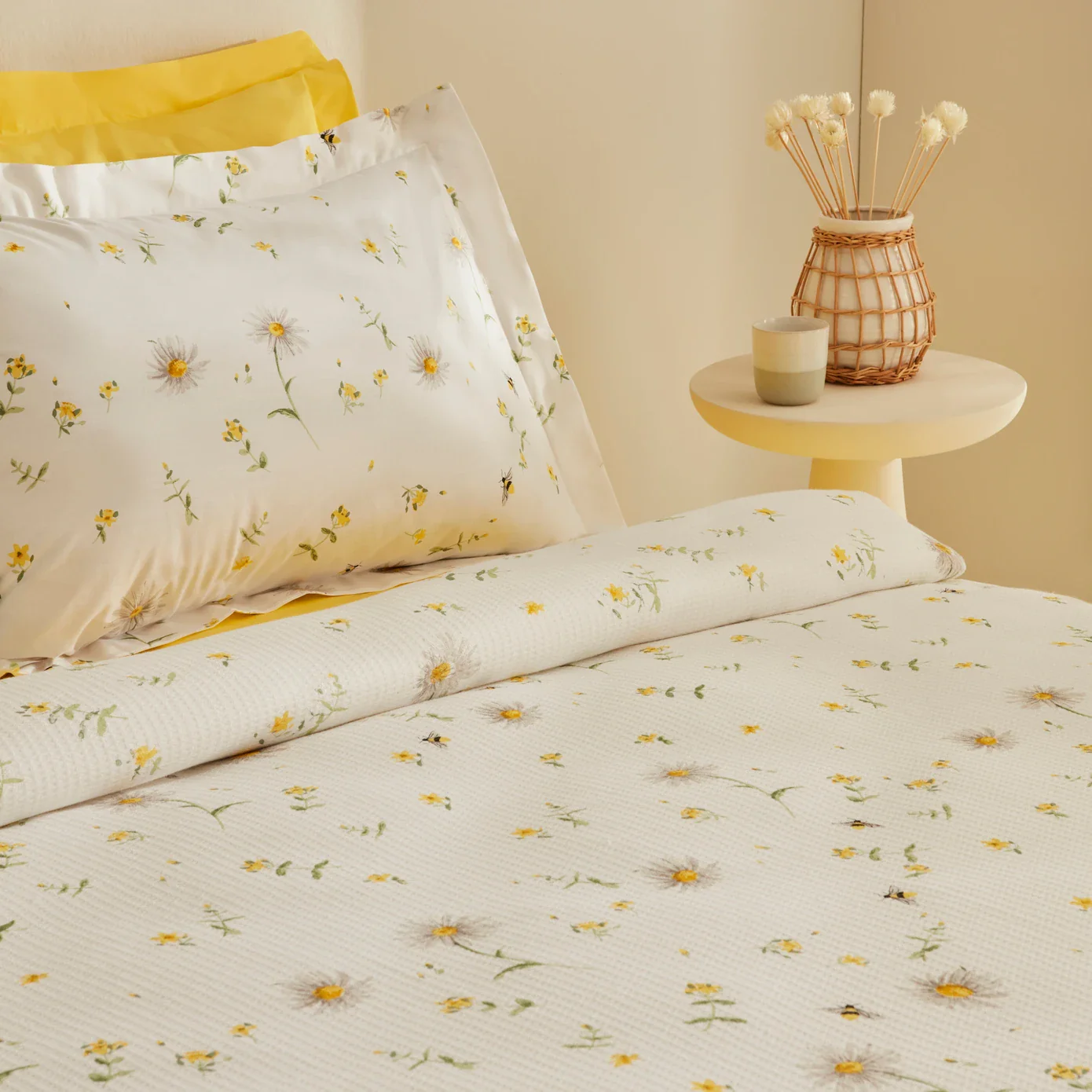 Karaca Home Emma 100% Katoenen Dubbel Bedsprei Set Geel - Image 4
