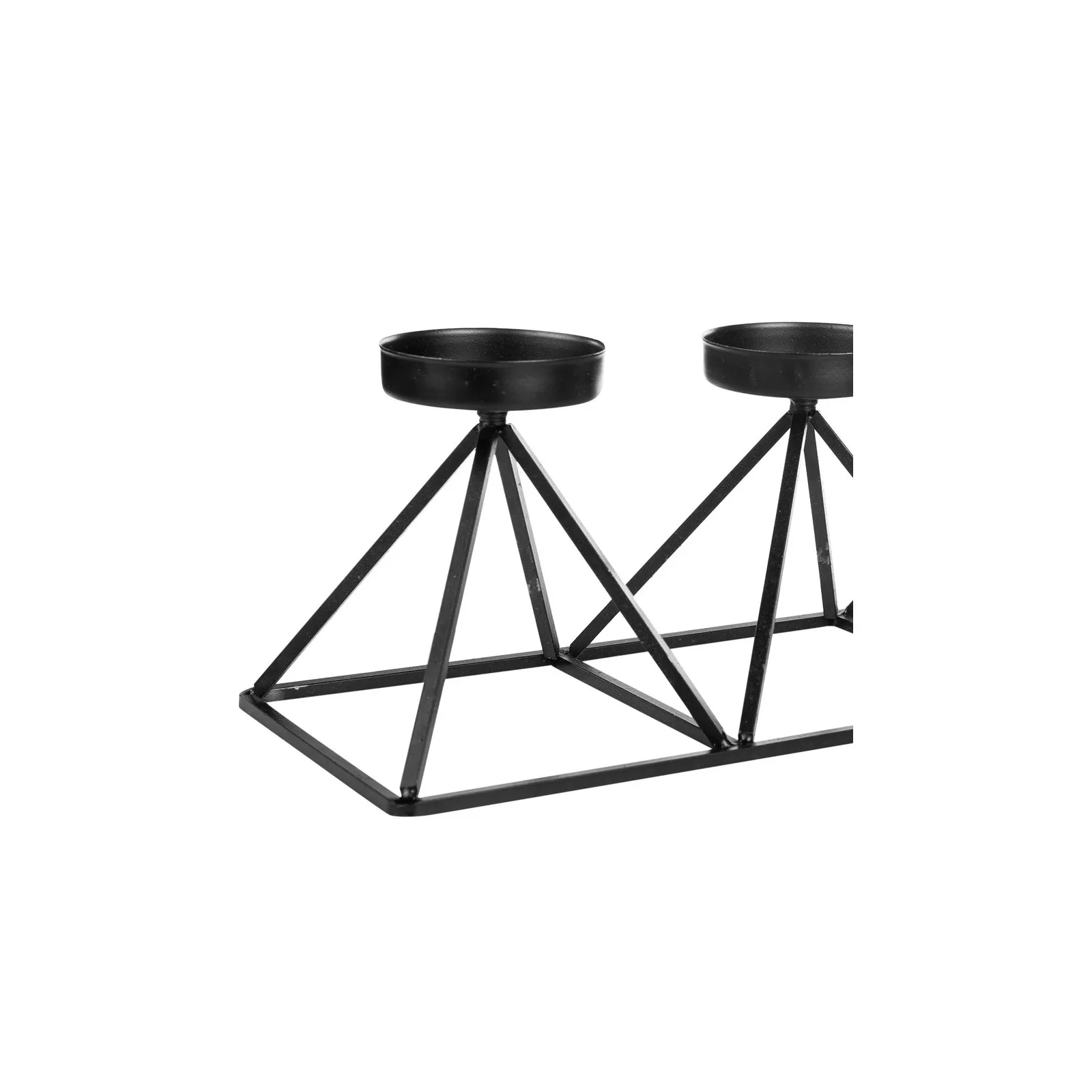 Karaca Home Geometry Kaarshouder, 3-Delig, 36x13cm, Zwart - Image 3